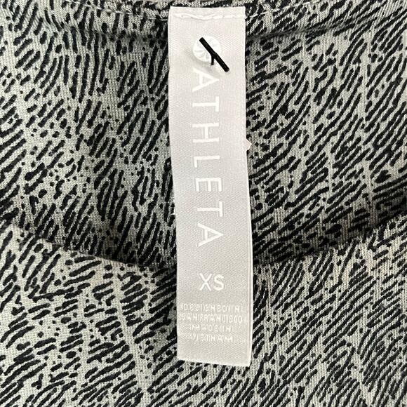 Athleta Santorini Thera Dress Womens XS Mojave Olive Abstract Fit Flare Travel - Picture 11 of 15
